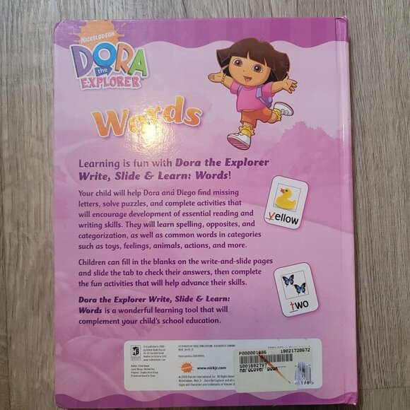 Dora the Explorer: Words (Dora the Explorer Write, Slide & Learn) Hardcover isbn - Picture 7 of 7
